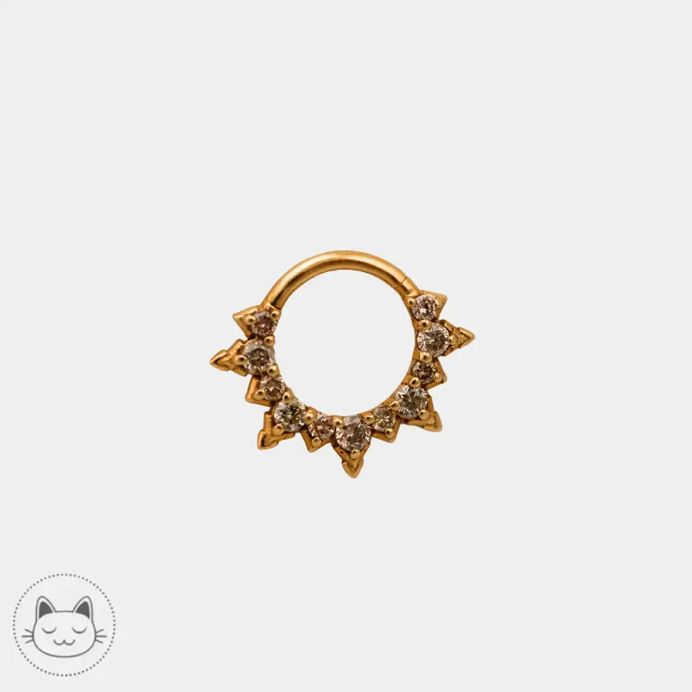 Bijou Naga clicker diamant blanc or 14k