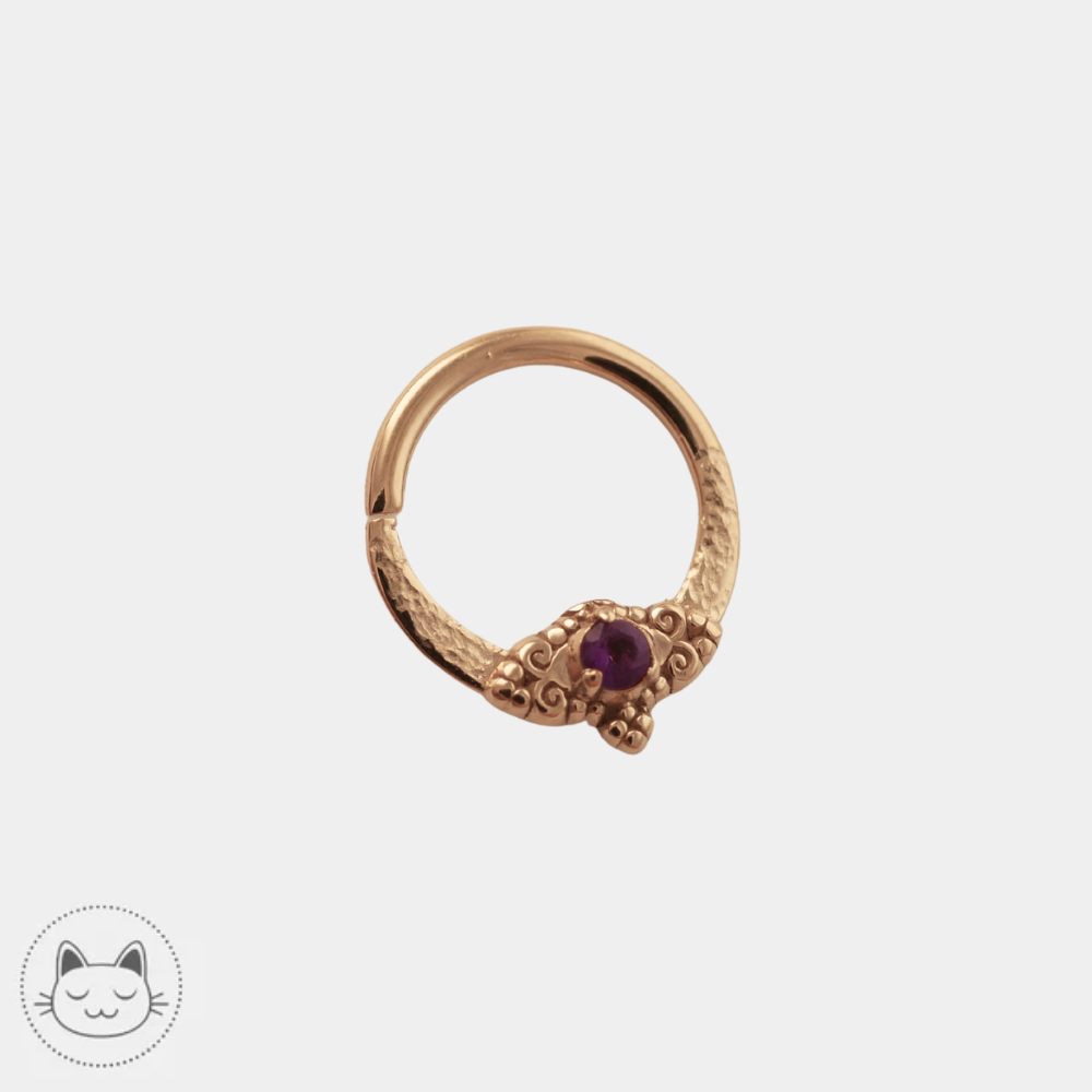Bijou piercing Sacred Symbols CS2 améthyste pour septum