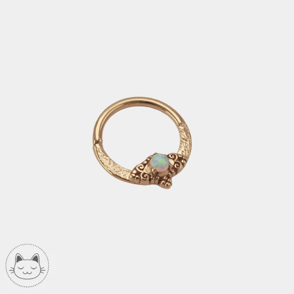 Bijou piercing Sacred Symbols CS2 opale pour septum
