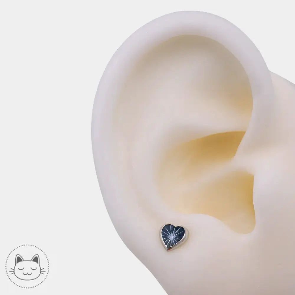 Auris or blanc 14K embout pour piercing