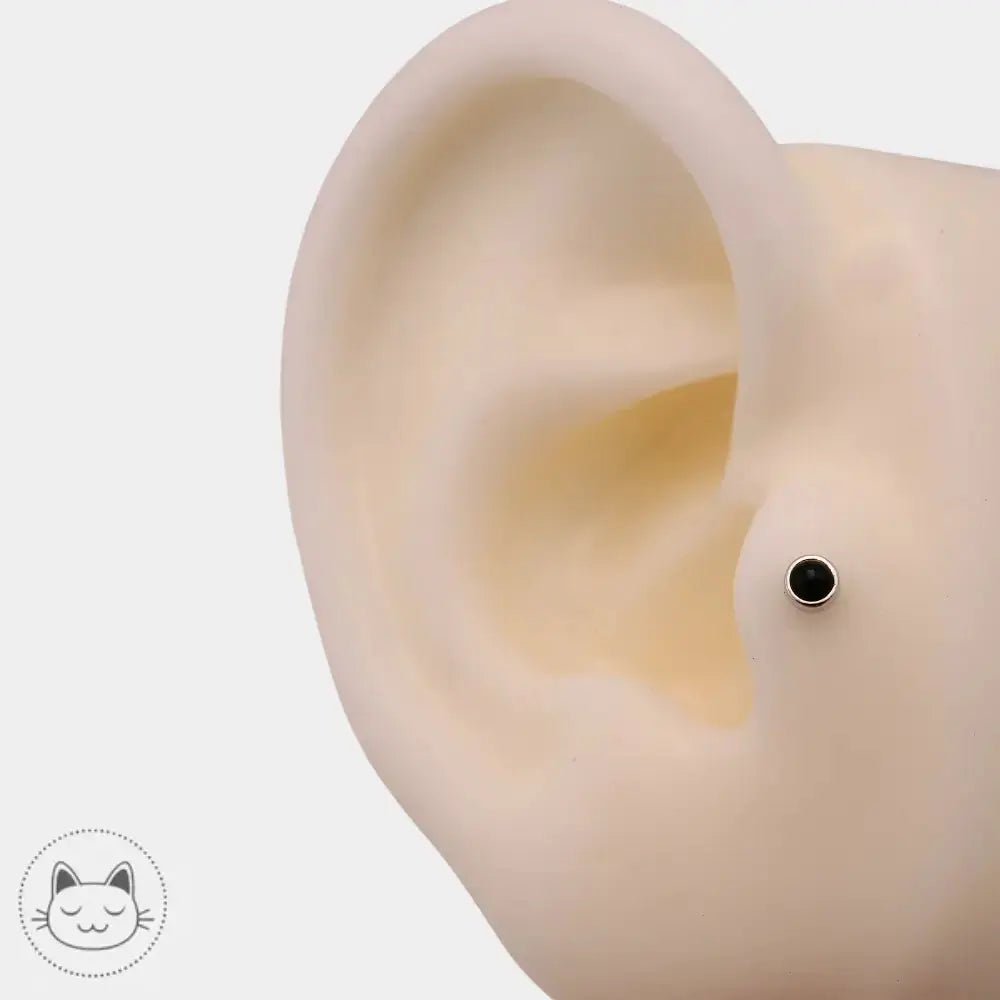 Cabochon BVLA onyx 2,5 mm pour piercing