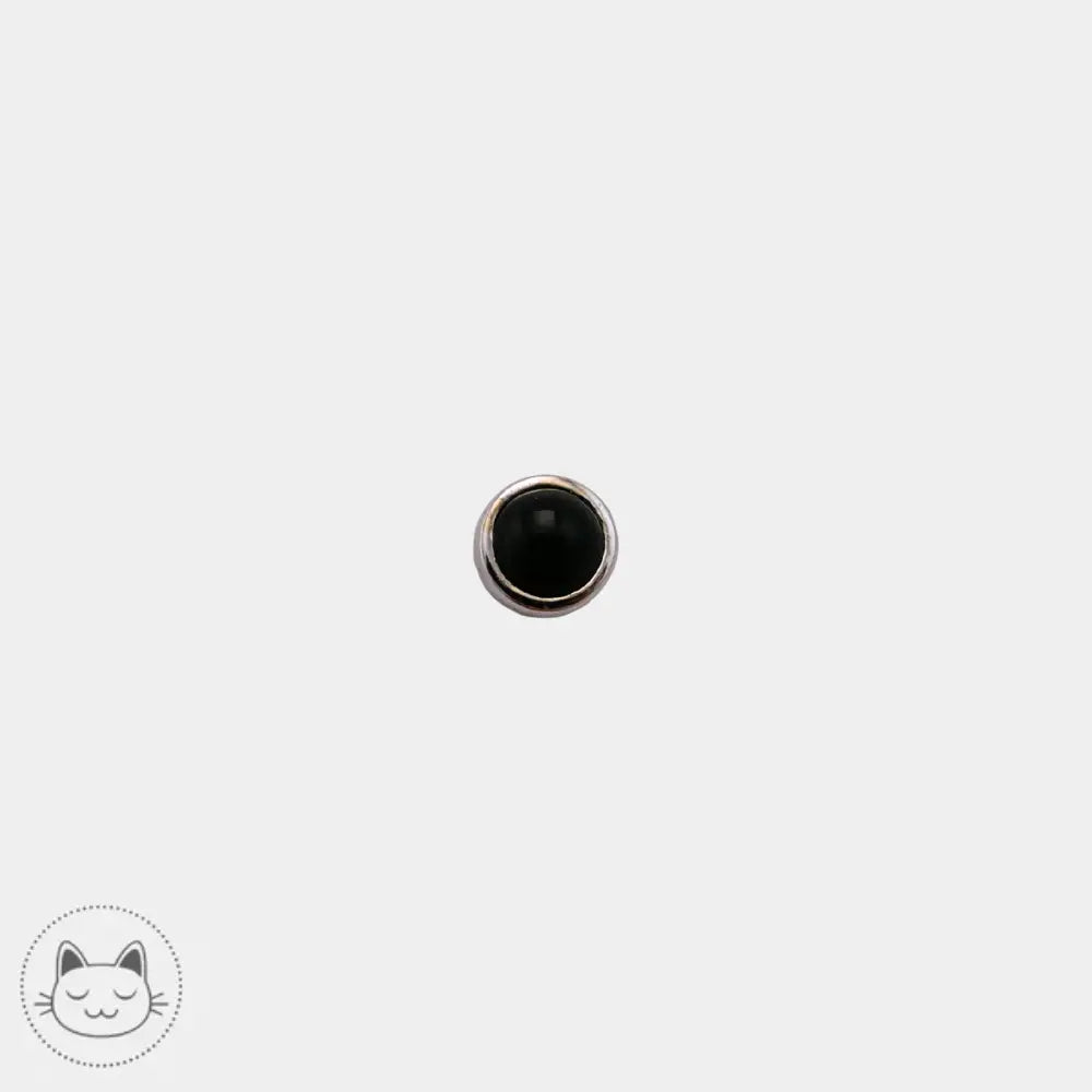 Bijou BVLA Cabochon en or blanc serti d’onyx 2,5 mm