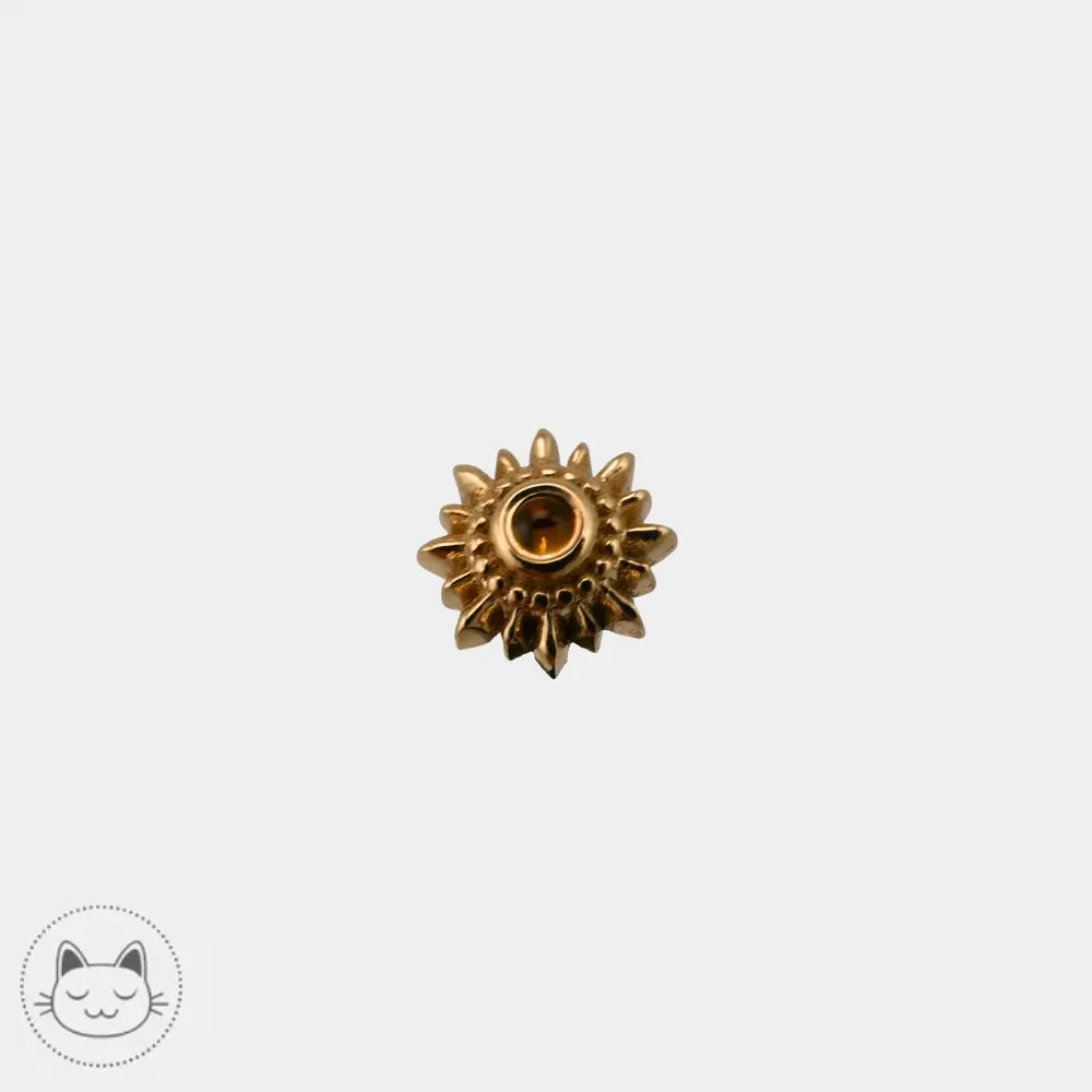 Bijou BVLA Mini Compas en or 14 carats avec citrine 6 mm