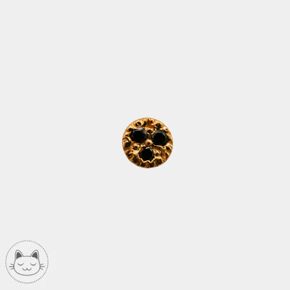 Bijou BVLA Pave Circle en diamants noirs or 14k