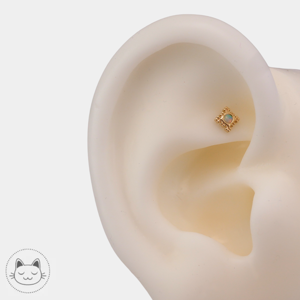 Bijou piercing BVLA opale AAA pour anti-hélix et tragus