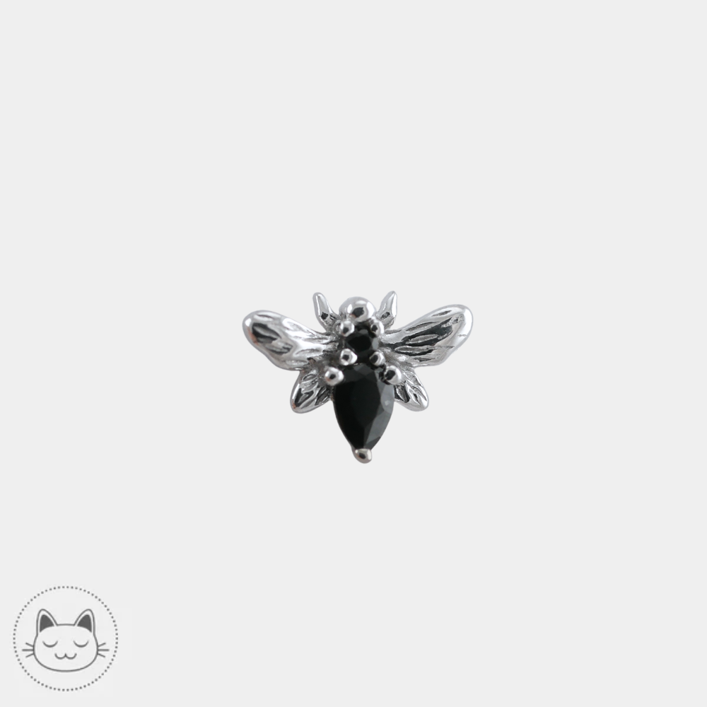Bijou Buddha Jewelry Bee Chic or 14K et spinelles noires pour piercing
