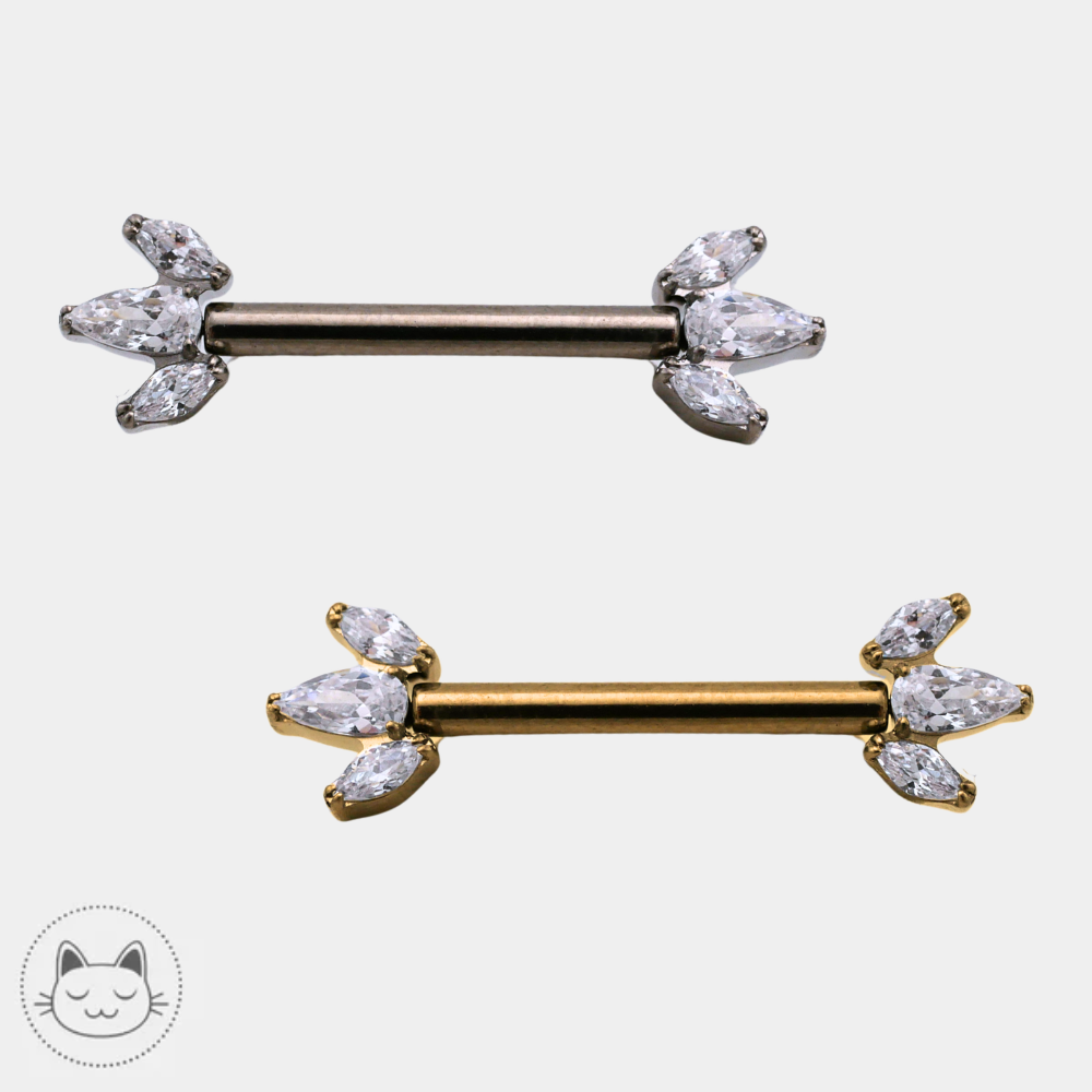 Invictus - Fiery Ice - Titane & Zircons blancs Kawaii Place piercing