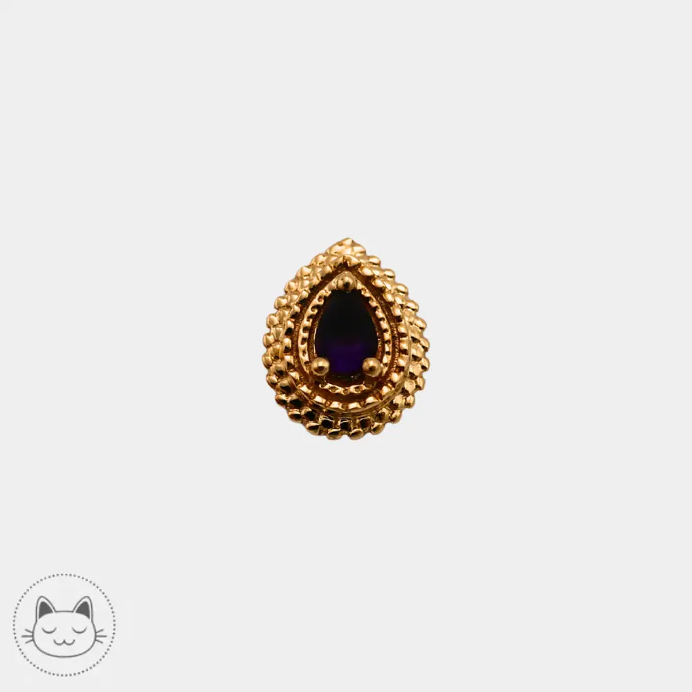 BVLA Mini Afghan Pear améthyste or 14k
