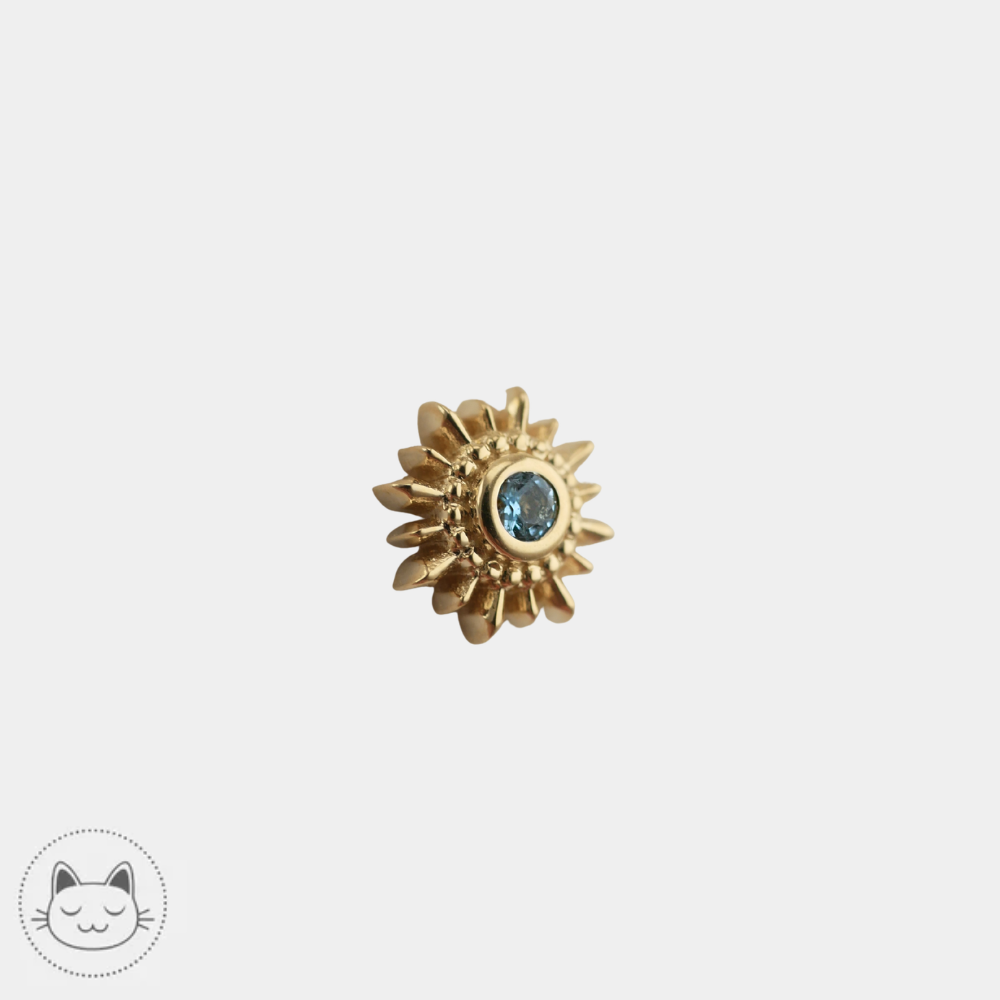 BVLA Mini Compass or jaune 14K pour helix conch et lobe