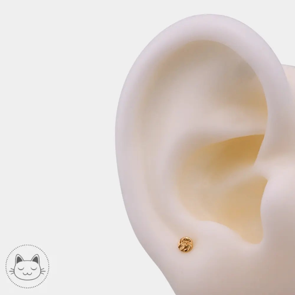 Hammered Disk or jaune 14k Buddha Jewelry