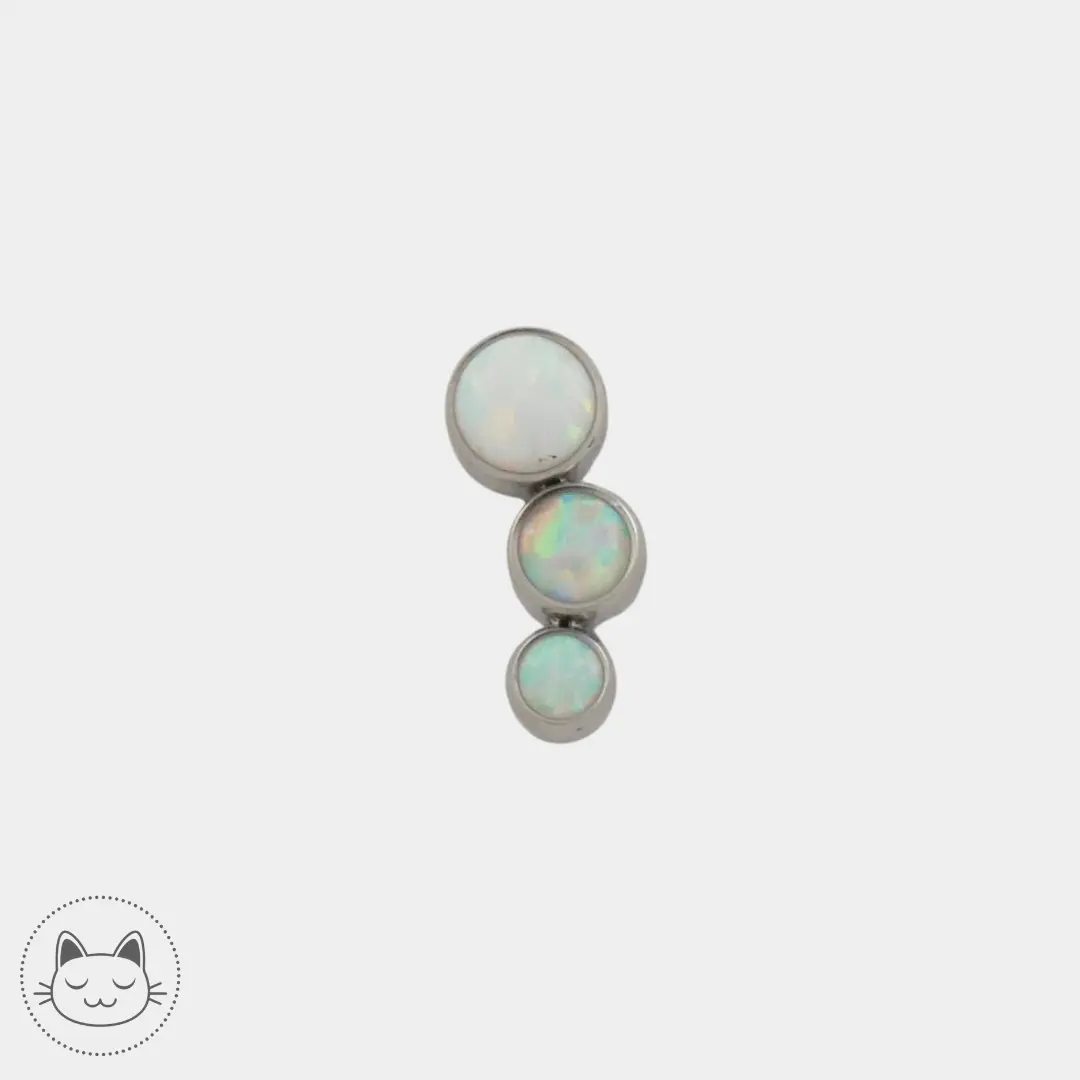 Bijou LeRoi 3T D titane ASTM F136 opale