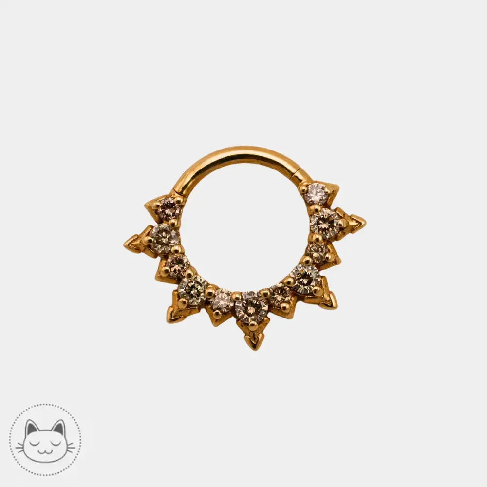 Clicker septum daith diamant blanc Naga Jewelry