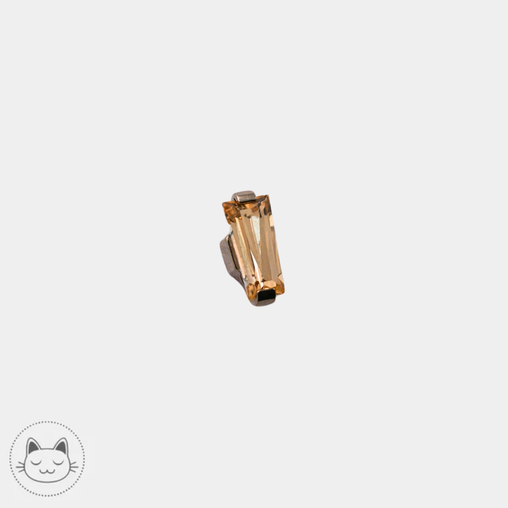 piercing titane zircon champagne neometal baguette