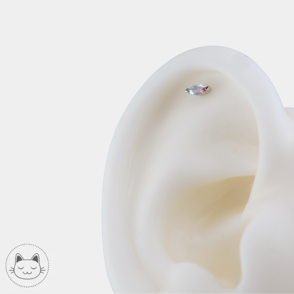 Zuri Buddha Jewelry en or blanc 14 carats avec Mystique Topaze
