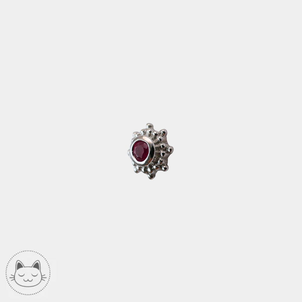 Bijou de piercing luxe rubis Naga Jewelry