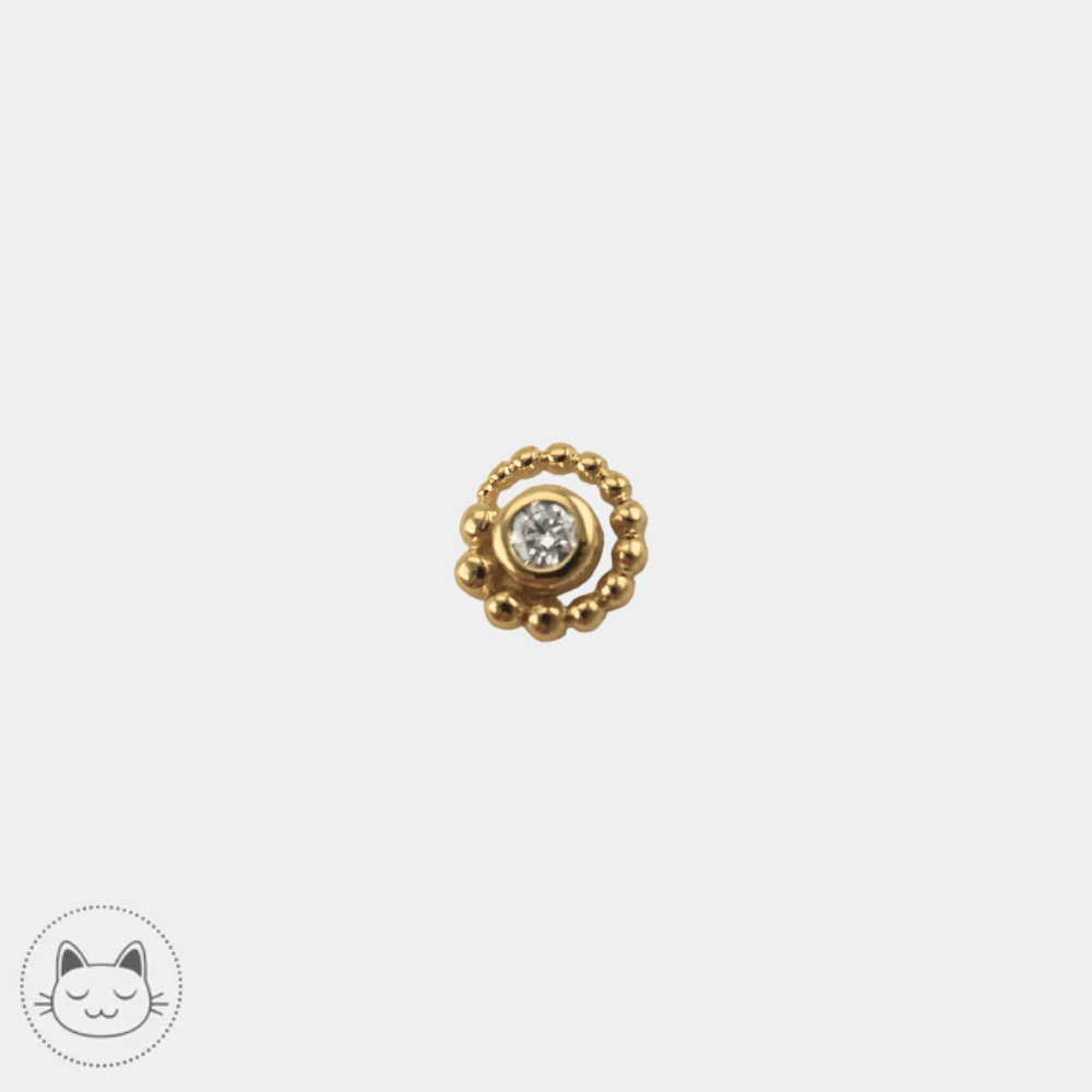 Embout BVLA diamant blanc compatible labret Industrial Strength