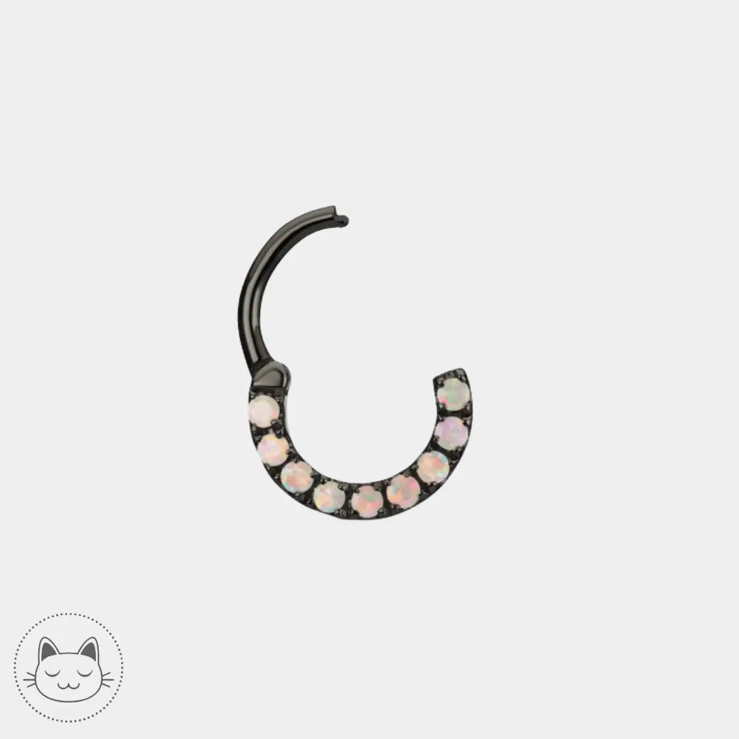 Maria Tash - Opal Horizontal Eternity Hoop Earring Kawaii Place piercing
