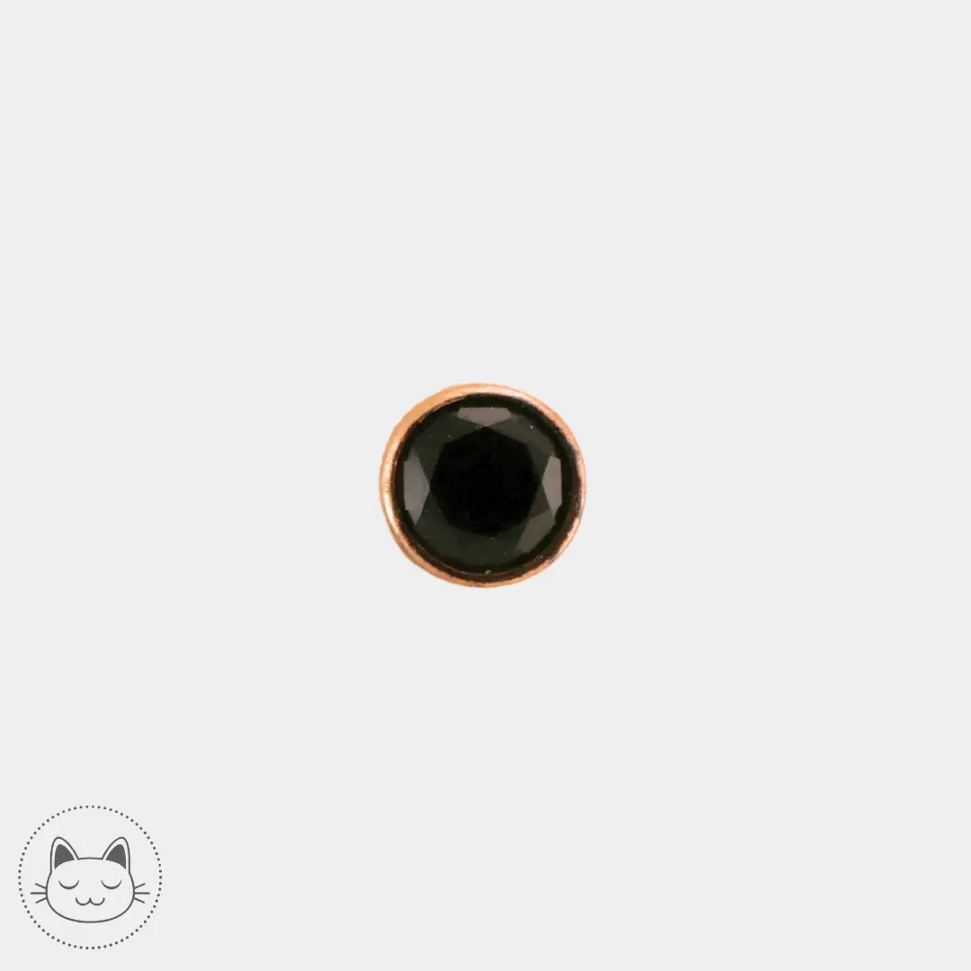 BVLA - Cabochon - Or jaune et onyx Kawaii Place piercing