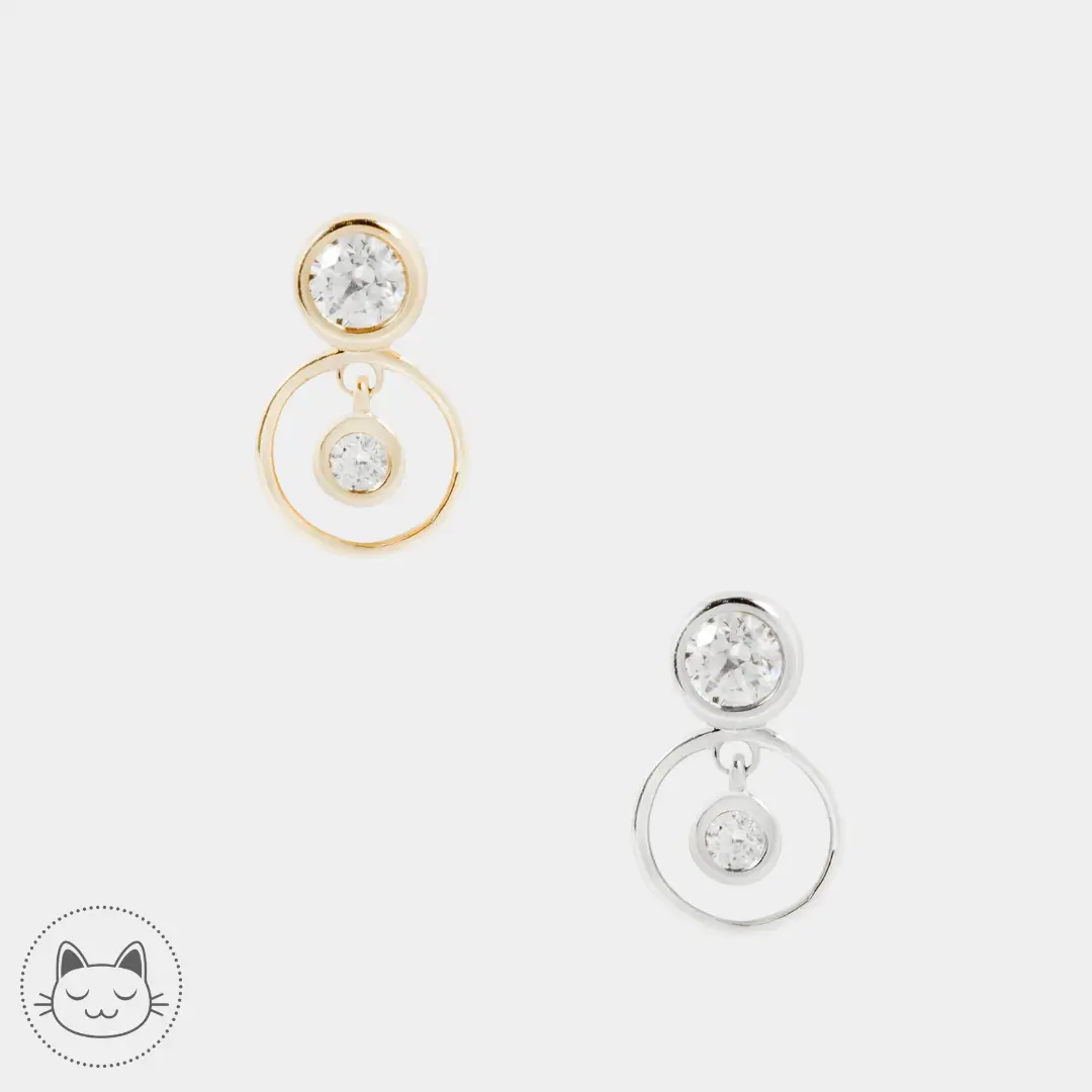 Buddha Jewelry - Warhol - Zircons Blanc - Kawaii Place piercing