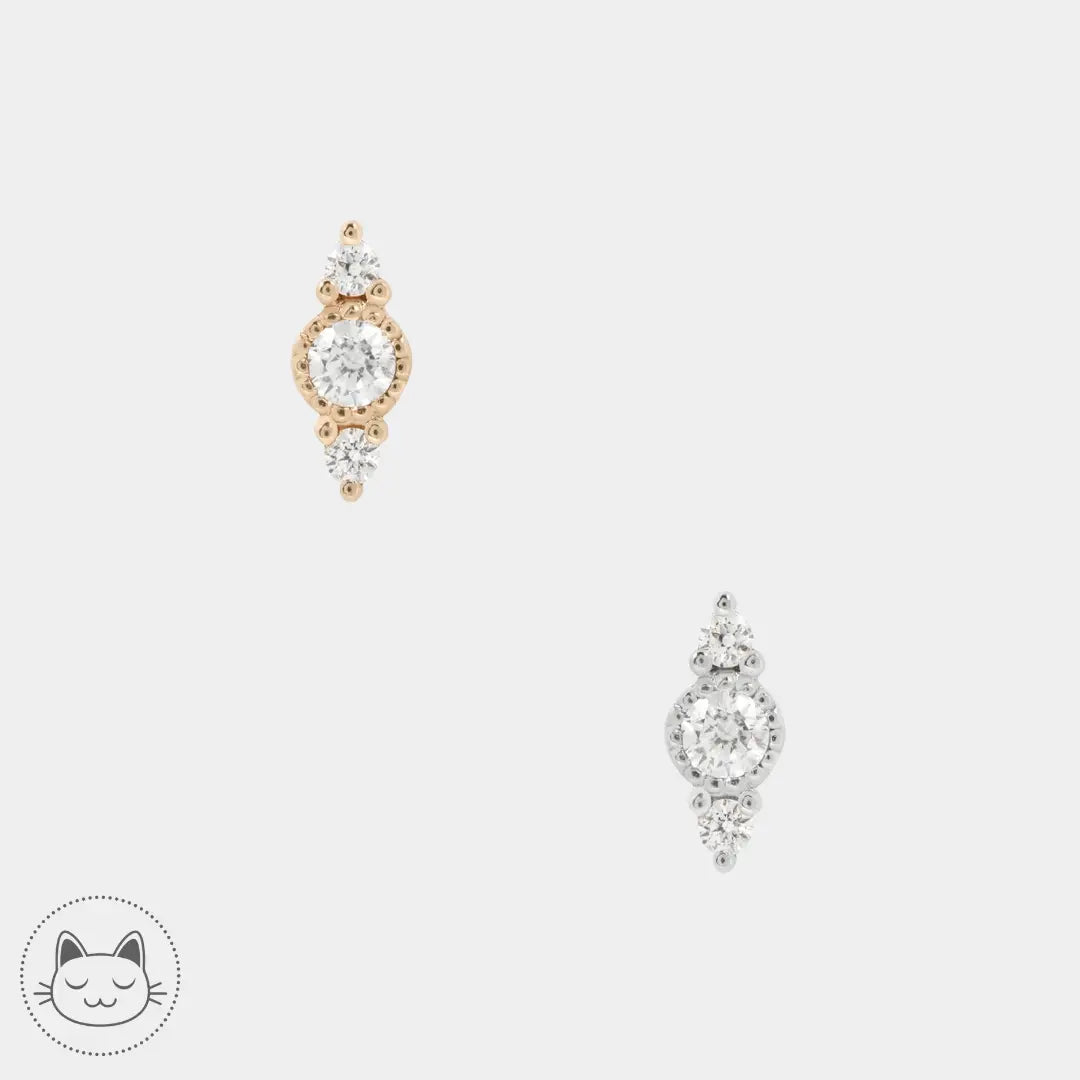 Buddha Jewelry - Lucien - Zircons Blanc - Kawaii Place piercing