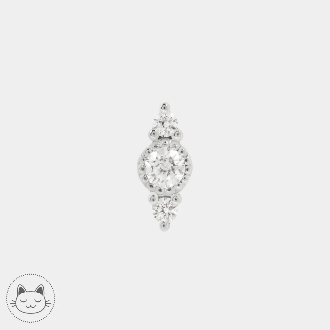 Buddha Jewelry - Lucien - Zircons Blanc - Kawaii Place piercing