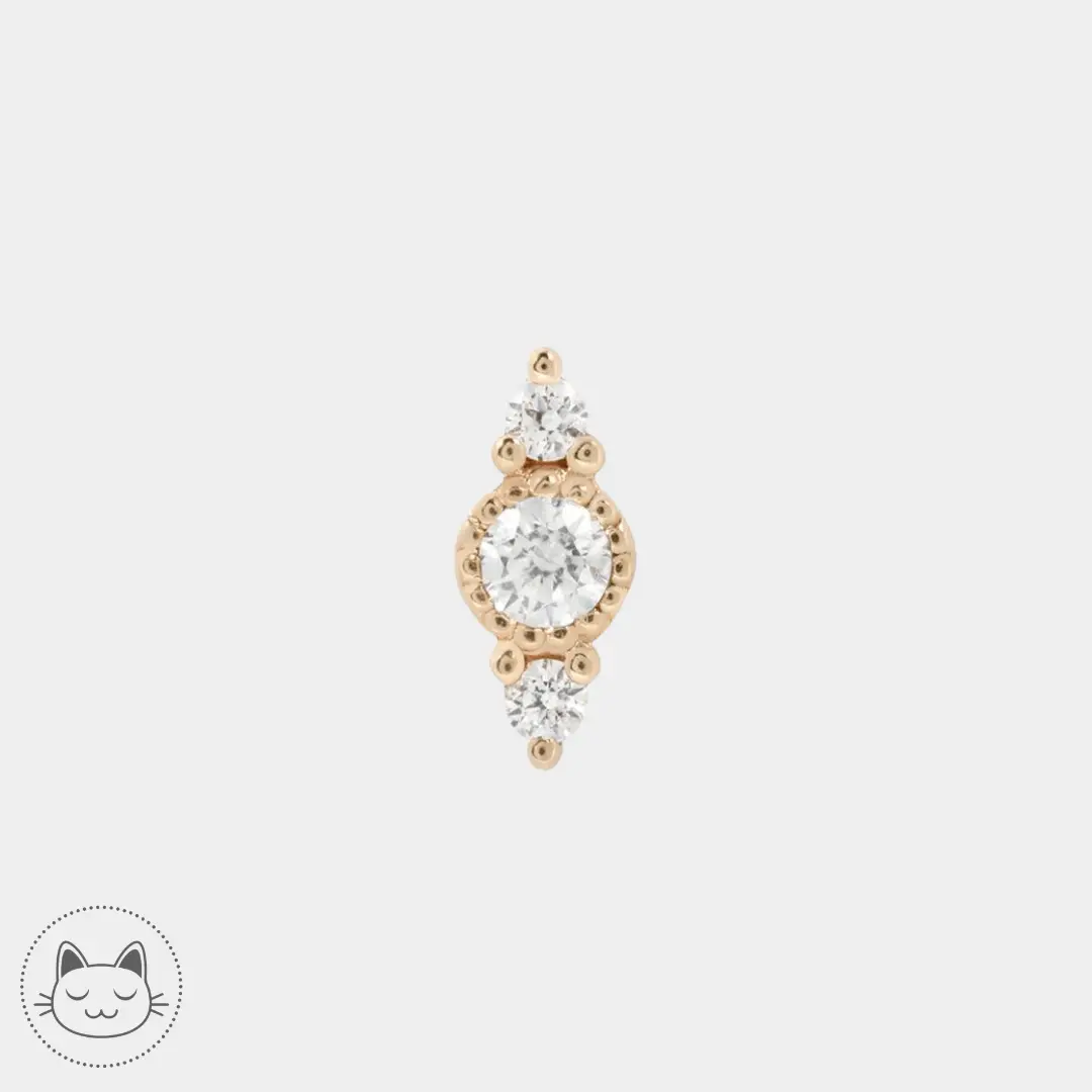 Buddha Jewelry - Lucien - Zircons Blanc - Kawaii Place piercing