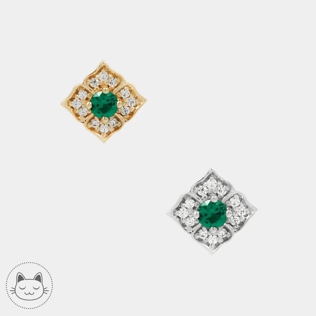 Buddha Jewelry - Grace - Green spinel - Kawaii Place piercing
