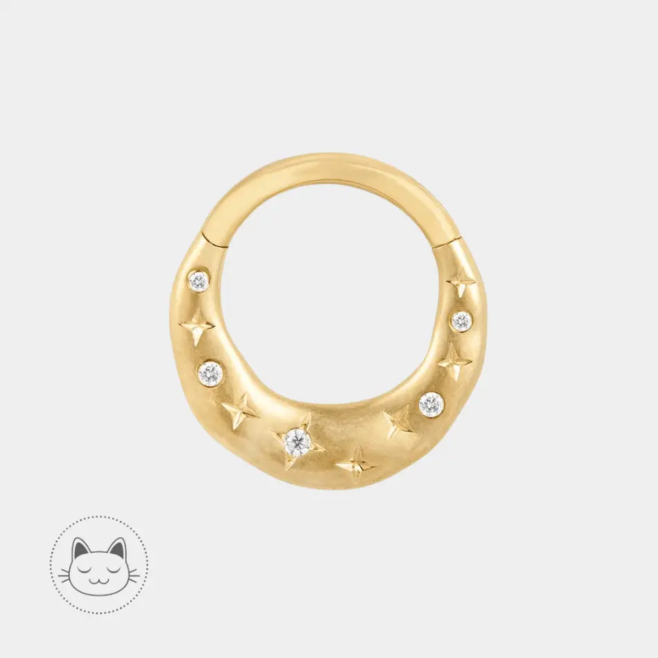 Buddha Jewelry - Wishful Thinking - Or jaune et Zircons blancs - Kawaii Place piercing