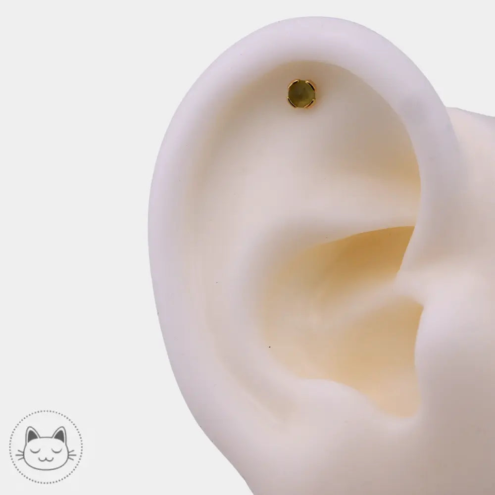 Buddha Jewelry - Peekaboo - Péridot Vert Sablé Kawaii Place piercing