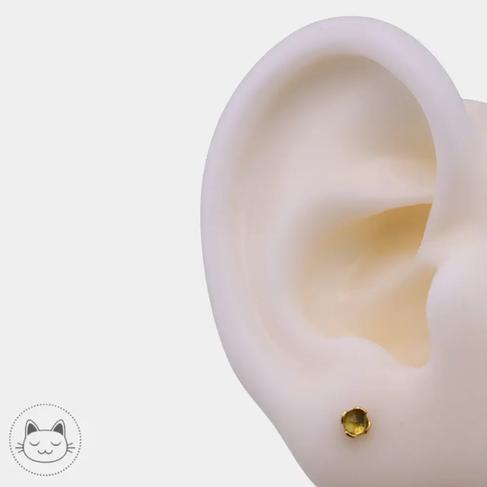 Buddha Jewelry - Peekaboo - Tourmaline verte Kawaii Place piercing