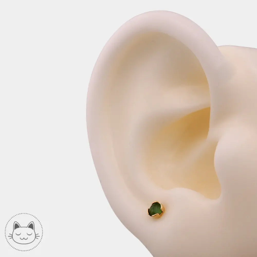 Buddha Jewelry - Peekaboo - Tourmaline verte sablée Kawaii Place piercing
