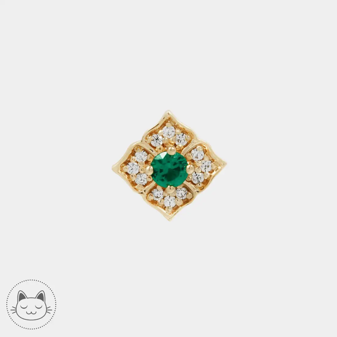 Buddha Jewelry - Grace - Green spinel - Kawaii Place piercing