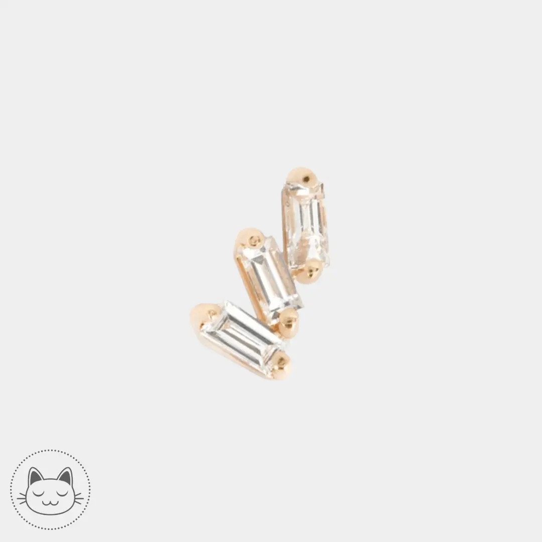 Buddha Jewelry - Staxx- White topaz - Kawaii Place piercing