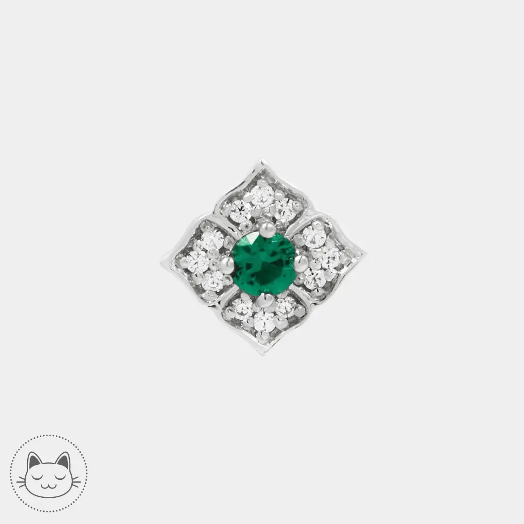 Buddha Jewelry - Grace - Green spinel - Kawaii Place piercing