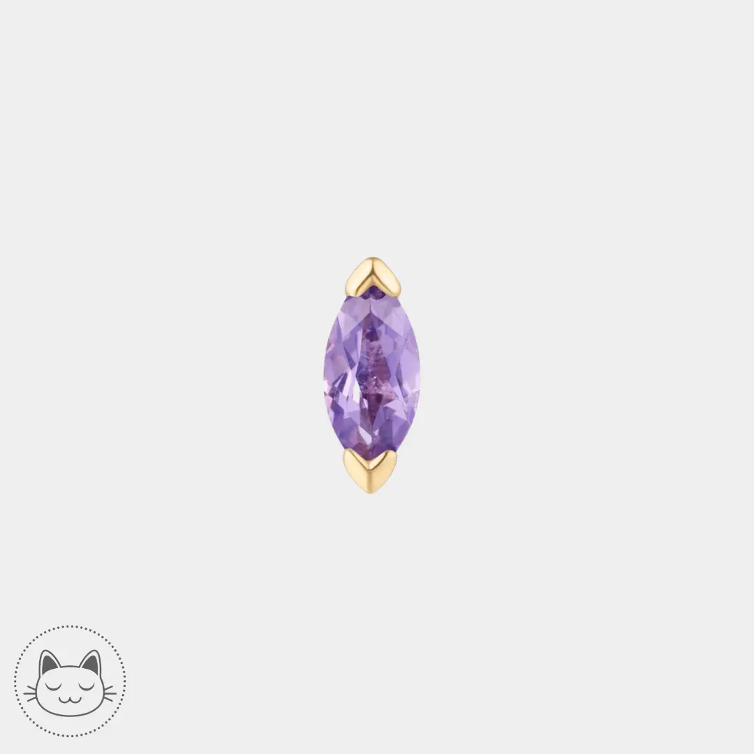 Buddha Jewelry - Zuri - Amethyste - Kawaii Place piercing