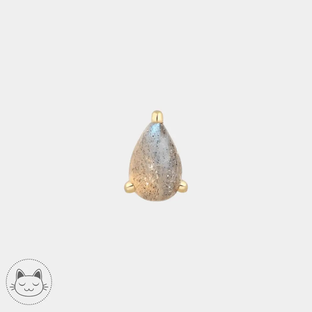 Buddha Jewelry - Labradorite Pear - Kawaii Place piercing