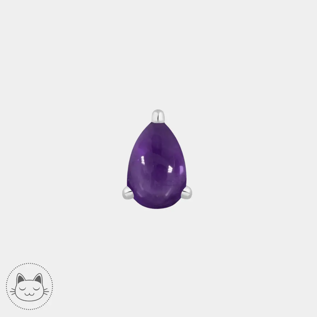 Buddha Jewelry - Amethyst Pear - Kawaii Place piercing