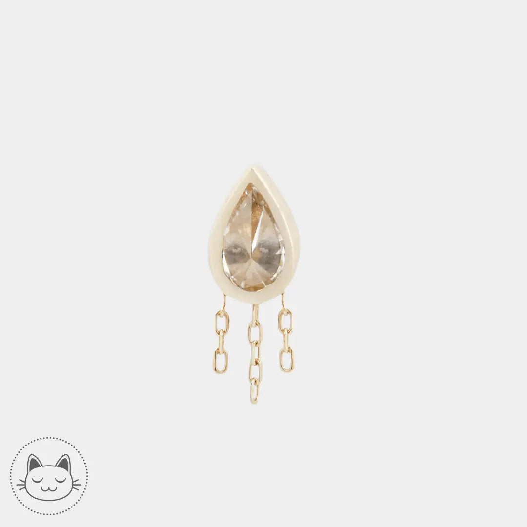 Buddha Jewelry - Let's Dance - Zircon et chaine - Kawaii Place piercing