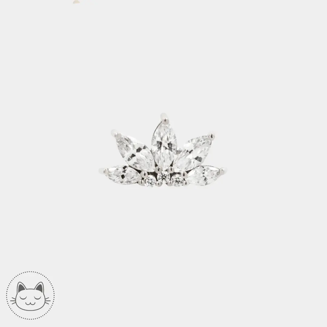 Buddha Jewelry - Valentina - Zircons Blancs - Kawaii Place piercing