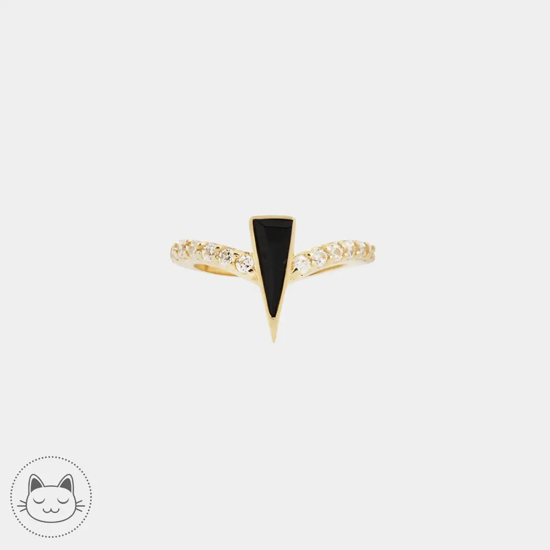 Buddha Jewelry - Milkah - Or jaune et Spinelle noire - Kawaii Place piercing