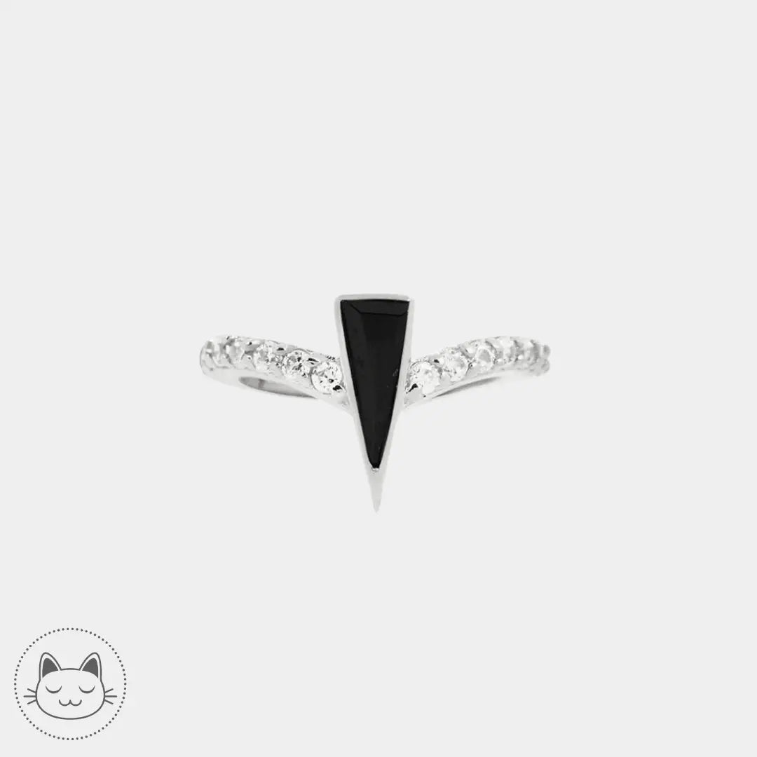 Buddha Jewelry - Milkah - Or blanc et Spinelle noire - Kawaii Place piercing