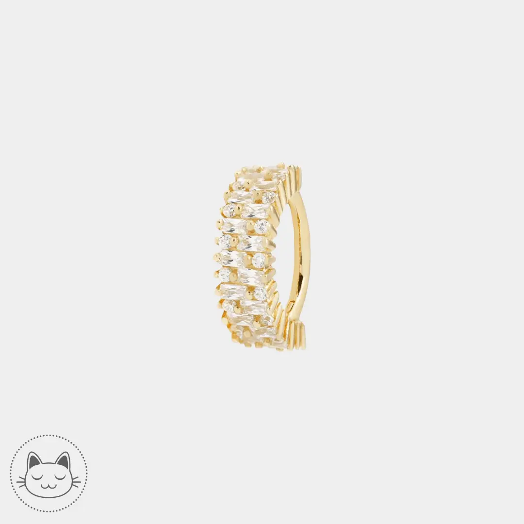 Buddha Jewelry - Brillant Clicker- Or jaune et Zircons blanc - Kawaii Place piercing