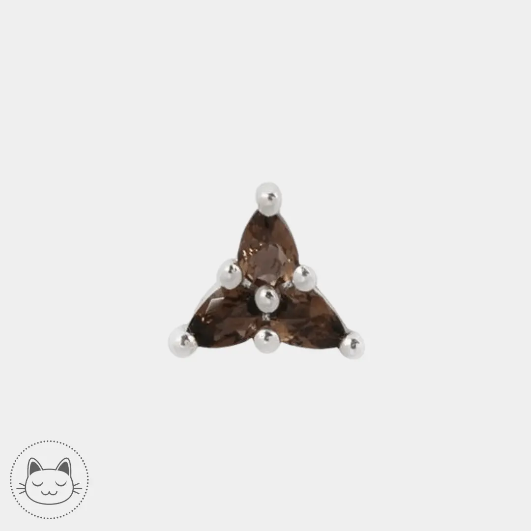 Buddha Jewelry - 3 Little Pears - Smoky Quartz - Kawaii Place piercing