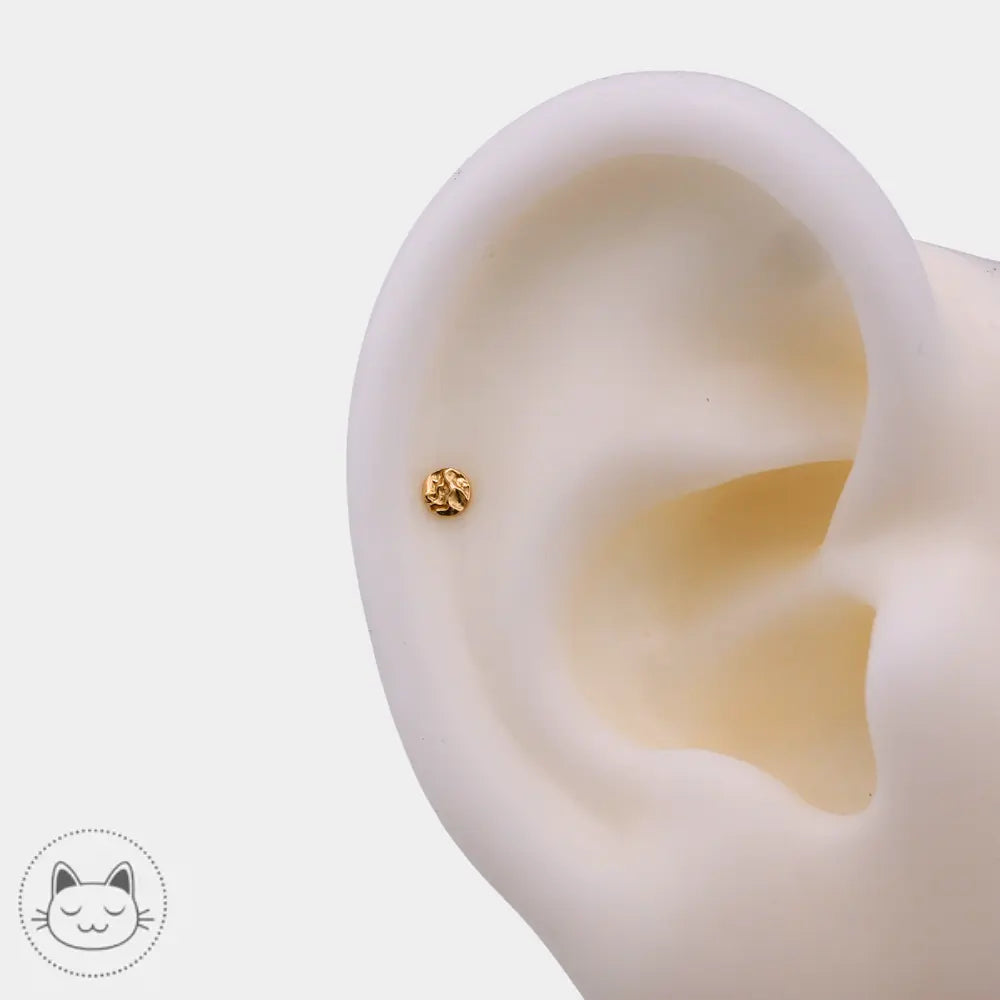 Piercing or 14 carats texture martelée