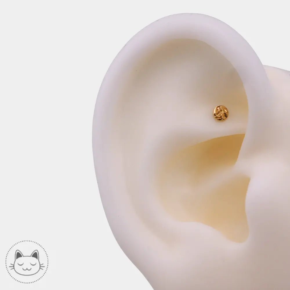 Bijou Buddha Jewelry Hammered Disk or 14 carats