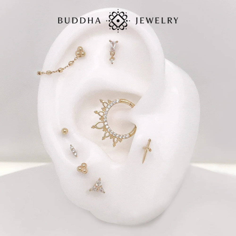 Buddha Jewelry 3 Little Pears en or jaune 14 carats