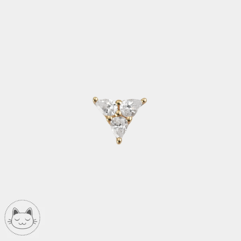 Buddha Jewelry 3 Little Pears en or jaune 14 carats