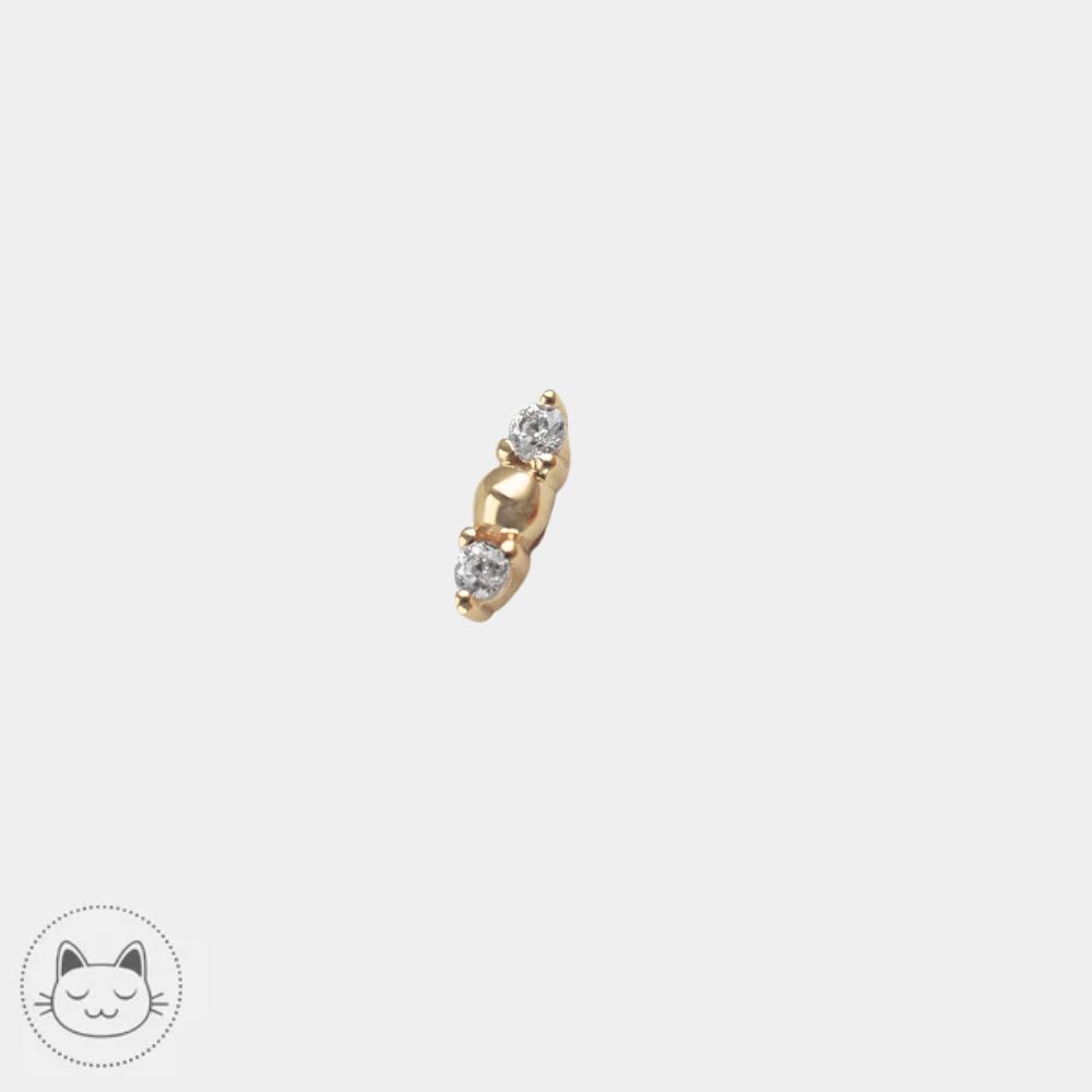 Bijou Buddha Jewelry Crushing avec zircons blancs