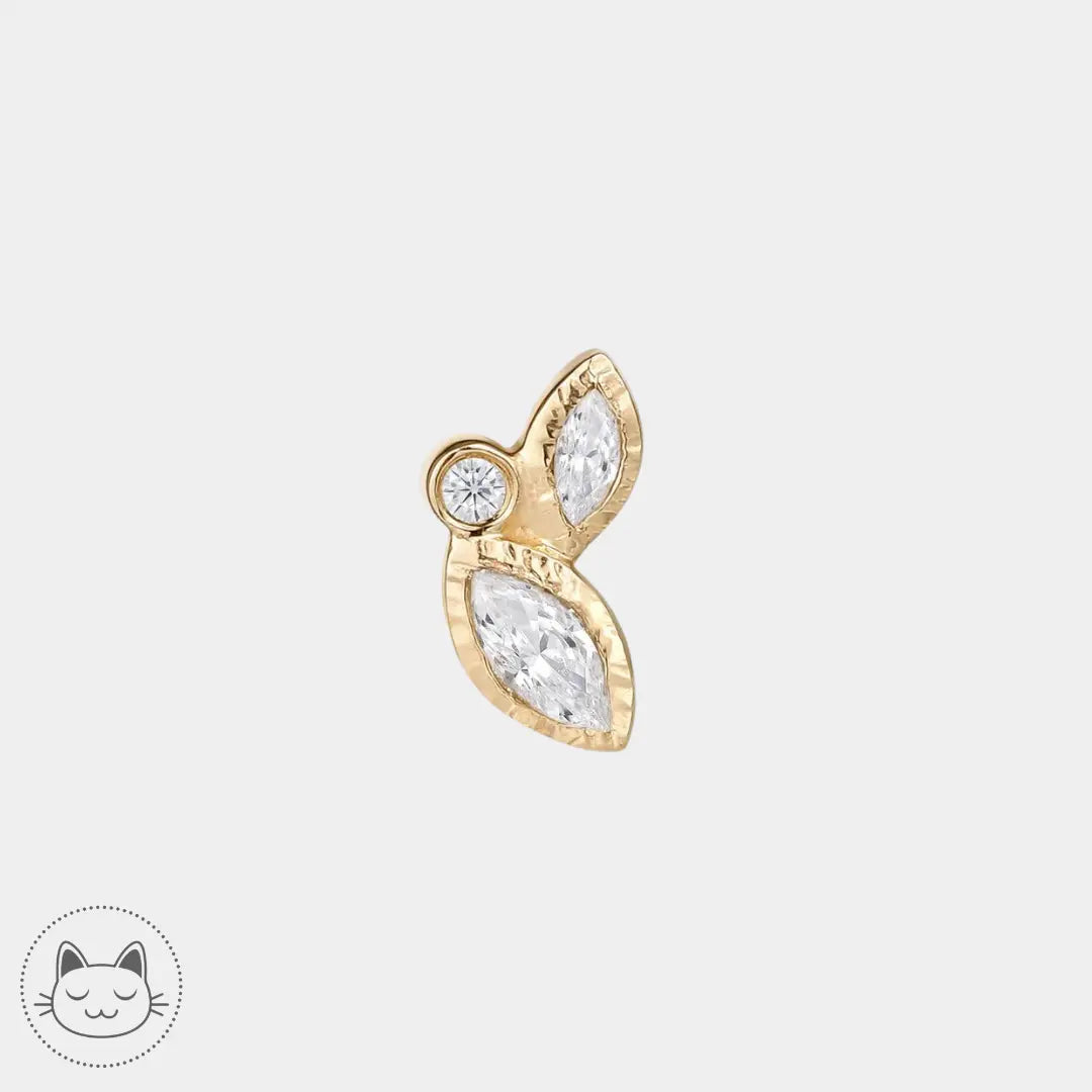 Bijou Buddha Jewelry Impulse en or 14 carats et zircons blancs