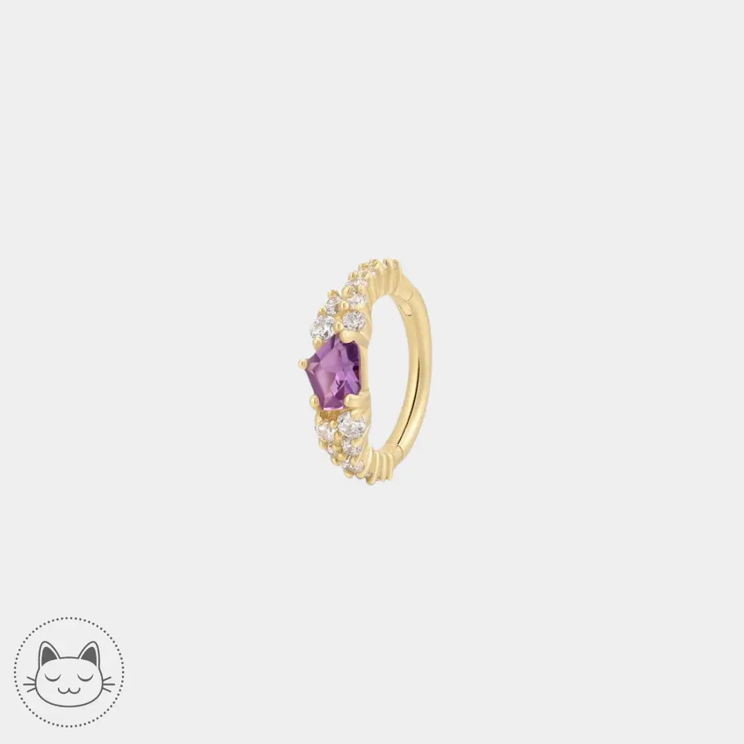 Buddha Jewelry - Inspiration - Améthyste et zircons Kawaii Place piercing